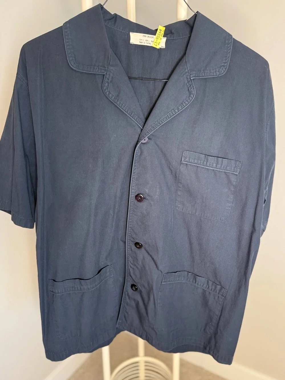 Zara Originals Navy Short-Sleeve Lightweight Shirt - Picture 2 of 8